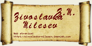 Živoslavka Milešev vizit kartica